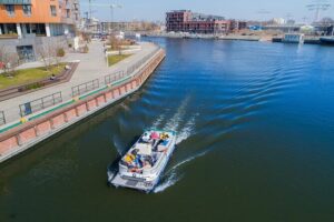 Cruises on the Motlawa River by a luxury catamaran - Gdańsk from the water side - The ride experience: luxury catamaran, cozy flow, and English audio